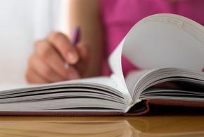 person journaling