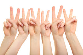 peace sign hands