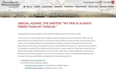 Abigail Adams, the Writer: “My pen is always freer than my tongue.”